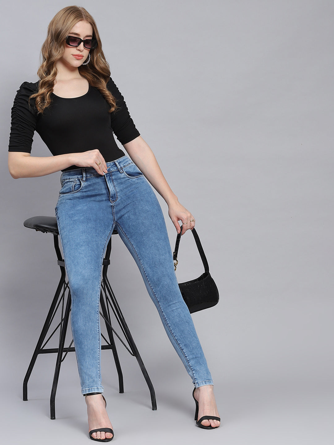 Zxn Clothing Ladies Premium Stretchable Slim Fit Black Denim Jeans at  300.00 INR in Ghaziabad | Om Fashion